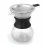Boxtree Pour Over Coffee Maker Set With Reusable Stainless Steel Drip Filter Elegant Coffee Dripper Pot Glass Carafe & Permanent Stainless Steel Filte