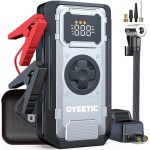 6000A Jump Starter With Air Compressor 150PSI Car Battery Tire Inflator All GAS 10.0L Diesel Engines 12V Car Battery Jump Box Wi