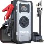 6000A Jump Starter With Air Compressor 150PSI Car Battery Tire Inflator All GAS/10.0L Diesel Engines 12V Car Battery Jump Box With Jumper Cables Lc