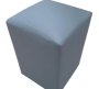 Rectangular Leather Ottoman With Memory Foam Seat Foot Rest Stool - Grey