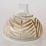 Flat Gold Edged Glass Vase 14X18CM