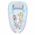 Fancy Safari Light Blue Baby Nest Pod Newborn Lounger