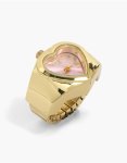 Goldair Gold Statement Heart Watch Ring