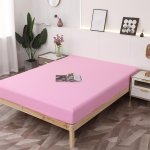 1PC Brushed Microfiber Fitted Sheet Without Pillowcase Soft Comfortable Bedding Solid Color Mattress Protector For Bedroom Guest