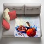 Swallolw And Pomegranate Light Weightfleece Blanket By Juanette Menderoi