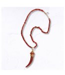 Giant Resin Horn Necklace - Red Free