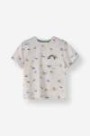 Regular Fit Printed Boat Tee - 10 Off White