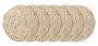 Round Woven Grass Placemats - Set Of 6