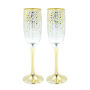 Golden Premium Champagne Flutes Glass Set Of - 2