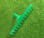 14 Teeth Green Garden Rake - Efficient Garden Tool