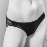 Black Slinky Pinup Bikini - L