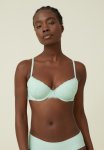 Cotton On Ultimate Comfort Lace T-Shirt Bra - Cameo Green