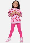 Ribbed Cotton Leggings - Pink