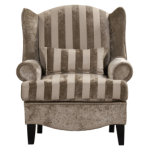 Vivaldi Wingback Chair In Fabric Light Brown