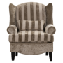 Vivaldi Wingback Chair In Fabric Light Brown