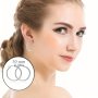 Glossy Hoop Earrings Elegant Simple Style 18K Gold Plated Jewelry Trendy Female Gift Daily Casual