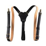 Black Leather Suspenders