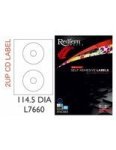 L02UPCD Multi-purpose Inkjet-laser Labels 31MM -inner X 114.5MM- Outer DVD 100 Pack