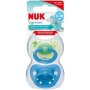 NUK Signature 2 Pack Silicone Soother Blue 6-18M