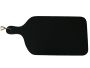 Cutting Board Black Rubberwood With Handle And Rope