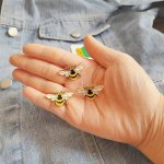 1PC 2 3PCS Fresh Cute Enamel Bee Brooch Casual Exquisite Alloy Lapel Pin For Party Supplies Clothing Bag Decors Jewelry Gift