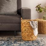 Oval With Hyacinth Basket Twisted Weave Natural - Large 46X35CM