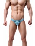 Elastic Blue Mesh Briefs T-back
