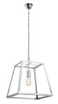 Pendant Polished Chrome And Clear Glass