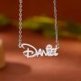 Cute Simple Letter Font Customized Necklace Couple Name Necklace Stainless Steel Rose Personalized Customized Flower Crown Butterfly With Name Necklace Friendship Gift Customized Only