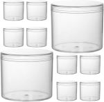 15 Pcs Plastic Food Storage Jars With Airtight Lids Wide Mouth Kitchen