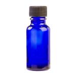 20ML Blue Glass Aromatherapy Bottle With Screw Cap - Black 18 410