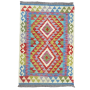 Rugs Of Persia / 125 X 84CM Afghan Hand Knotted Sea Blue & Multi Kilim Rug
