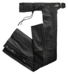 Women’s Deluxe II Midweight Leather Chaps Black