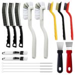 16PCS Crevice Cleaning Brush Set Hard Bristle Scrub Brushes Tools For Deep Cleaning Gap Window Groove Cleaning Brush For Sliding