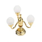 Homobabe Miniature Brass Chandelier Arm LED Ceiling Light For Dollhouses Diy Projects And Home Decor Battery Operated Easy To In