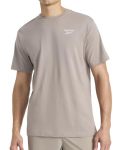 Reebok Men's Proto Short Sleeve Crewneck T-Shirt Standard Fit Lightweight Cotton-poly Fabric Driftwood Medium