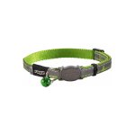 Rogz Nightcat Reflective Cat Collar - Small Lime Swallows