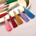 10PCS Colorful Tassels With Antique Silvery Hat Braiding Diy Vintage Earrings Pendant Earrings Jewelry Making Accessories Tassel
