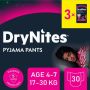 Huggies Drynites Pyjama Pants Bed Wetting Girl 4-7 Years 30S