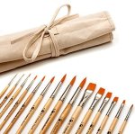 Ait Art Paint Brush Set - 15 Paint Brushes - Rounds Flats - Handmade In Usa For Trusted Performance With Oil Acrylic And Waterco