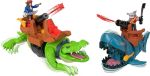 Fisher-price Imaginext Pirate Shark Vs Crocodile Playset With Walking And Chomping Action 2 Action Figures 6 Accessories Amazon