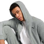 Puma Mens Essential Full Zip Hoodie In Grey - Grey 2XL