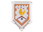 Parts Tile Modified 2 X 3 Pentagonal With Nexo Power Shield Pattern - Chicken Power 22385PB014
