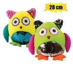 Plush Bright Owl W foambeads 28CM