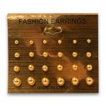 Fashion Round Earrings 12 Pair - Gold