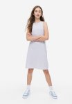 Ribbed Jersey Dress - Light Grey Marl