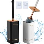 1PC Toilet Brush And Holder Elegant Toilet Bowl Brush Set With Ergonomic Long Handle Modern Bathroom Decor Cleaning Accessories