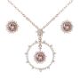 Sunshine Set- Vintage Rose Crystal Rosegold