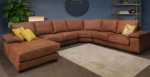 Full 100% Genuine Leather Corner daybed