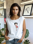 Betty Boop Vest - White - Xlarge